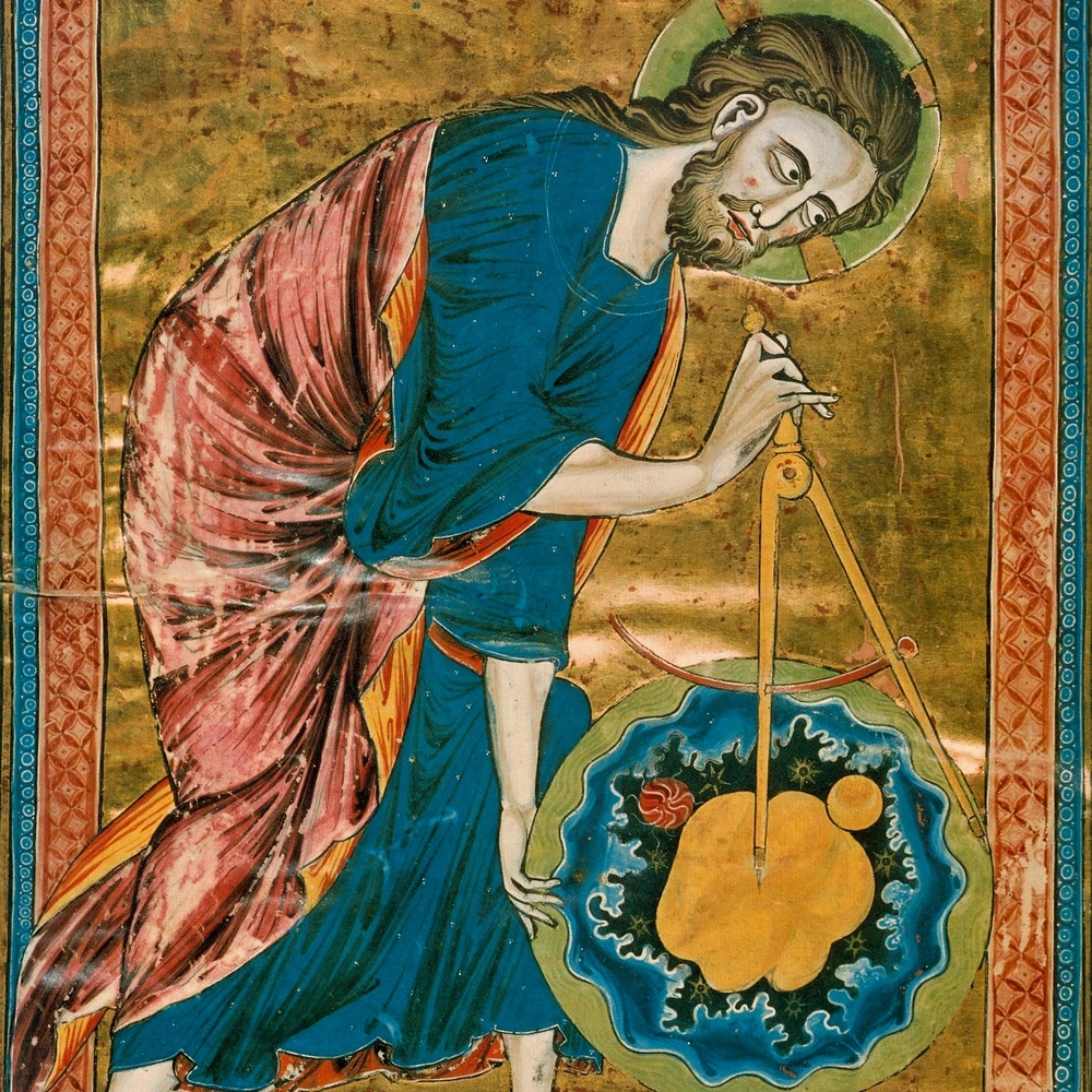 God as the Geometer, Bible Moralisée, c. 1220–1230