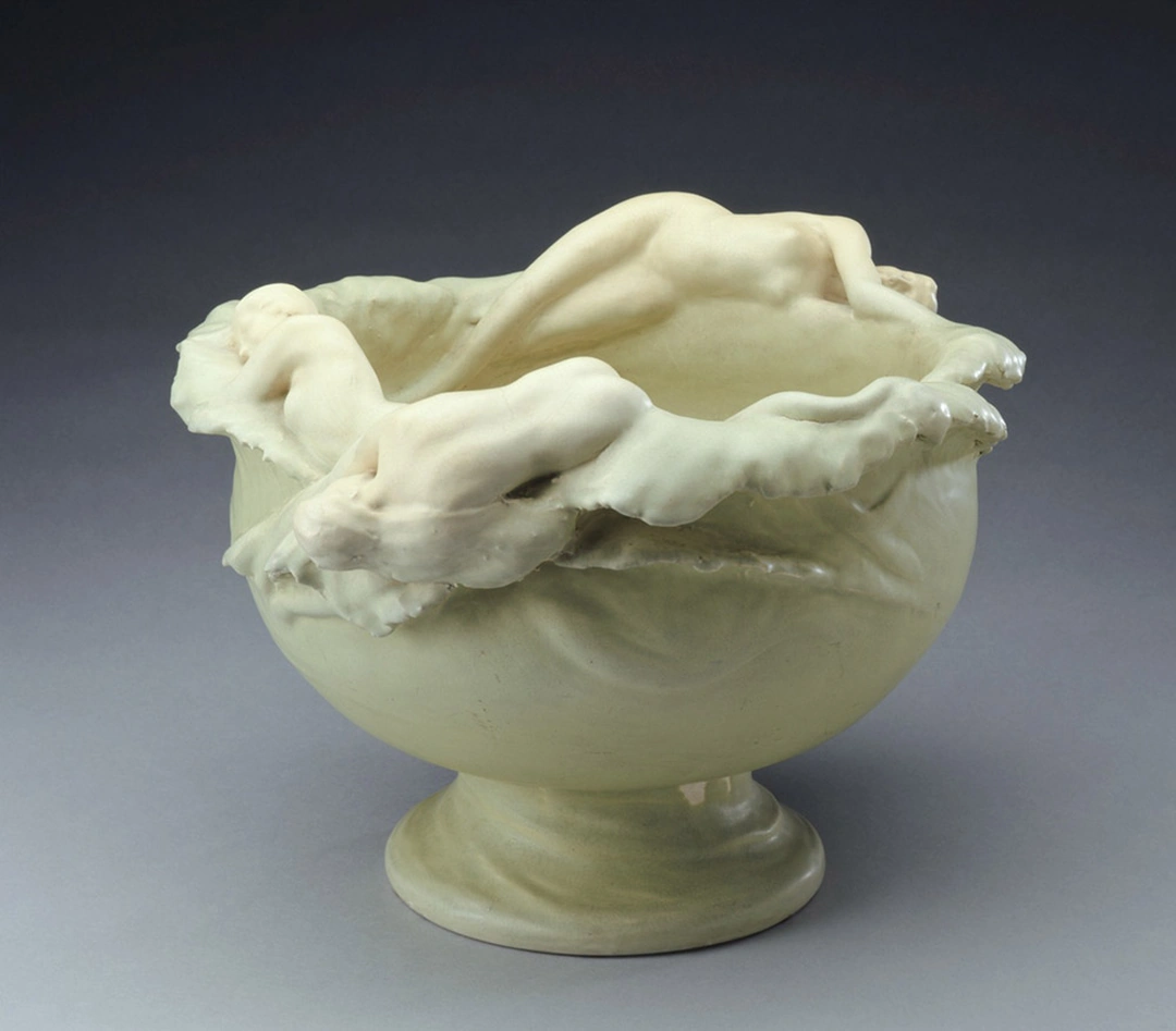 The Rookwood Pottery Company (American, estab. 1880); manufactory Anna Marie Valentien (American, b.1862, d.1947); decorator, "PUNCH BOWL", Cincinnati Art Museum, Gift of Mr. and Mrs. Randy Sandler Accession #: 2000.143