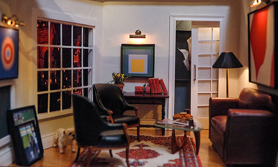 This artist’s studio (shown here in daylight mode) gives the impression of a suitably light and airy space in which to work.