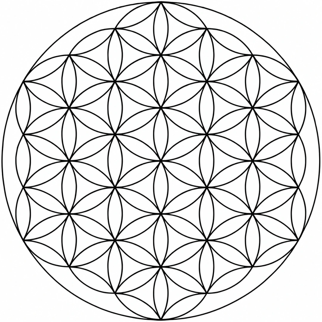 Flower of life pattern. (Digitally enhanced. May contain discrepancies from the original artwork.)