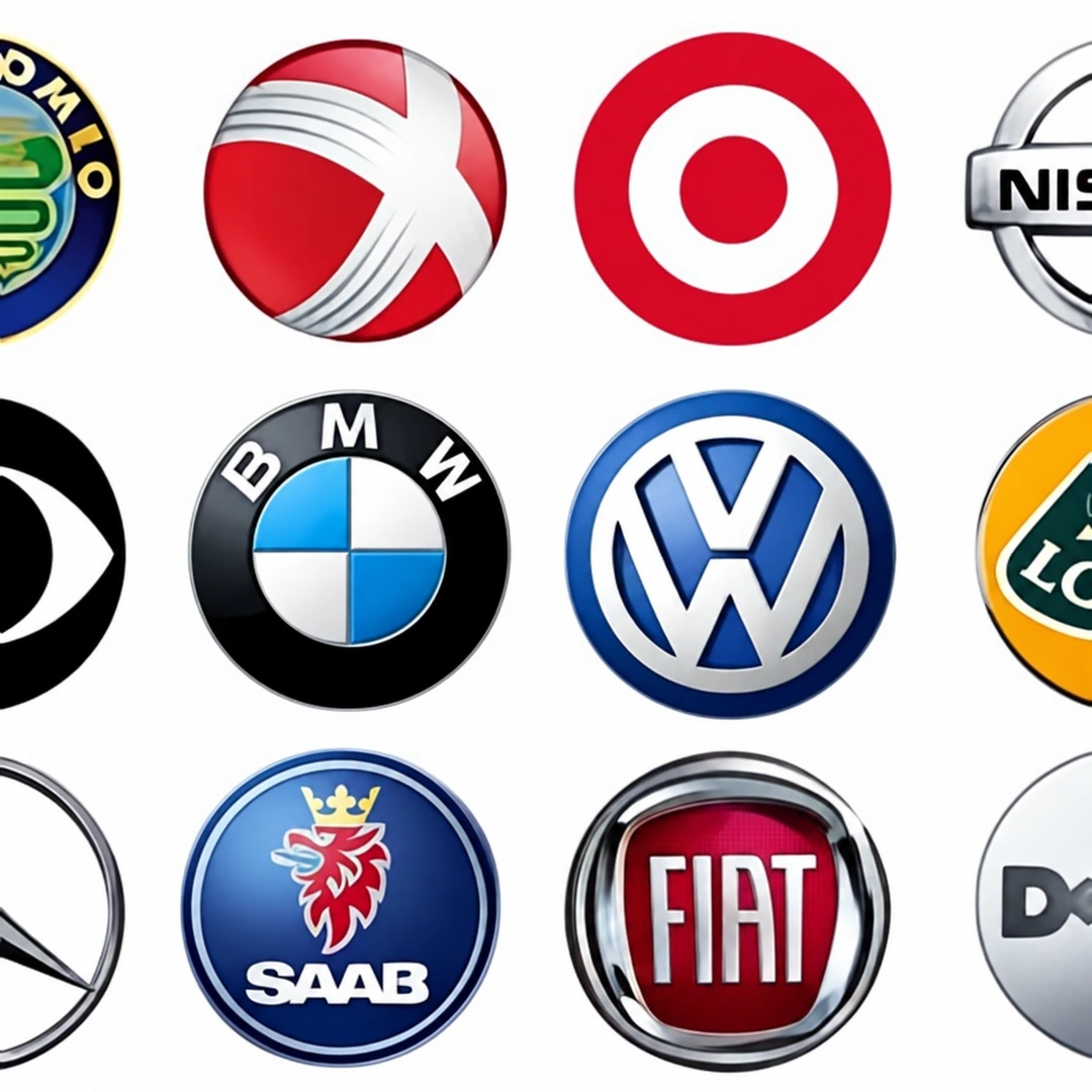 Various modern circle based logos. (Digitally enhanced. May contain discrepancies from the original artwork.)