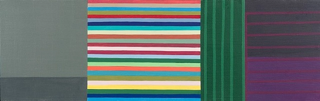 Paige Williams, Rise and Vanish, 2011, acrylic on panel, 8 x 25 in.