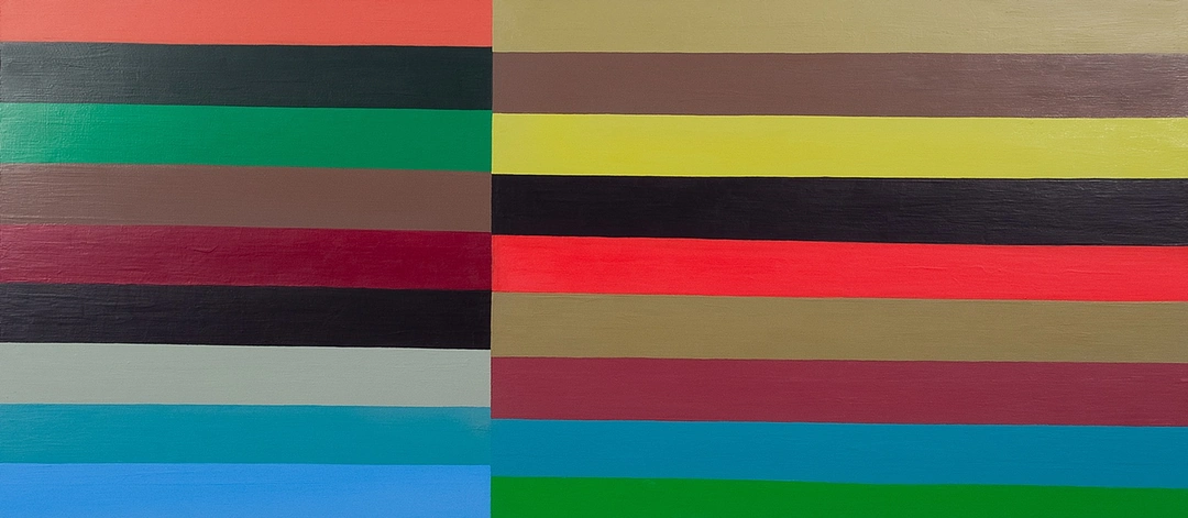 Paige Williams, It Rises to the Surface, 2011, latex on panel, 23 x 52 in.