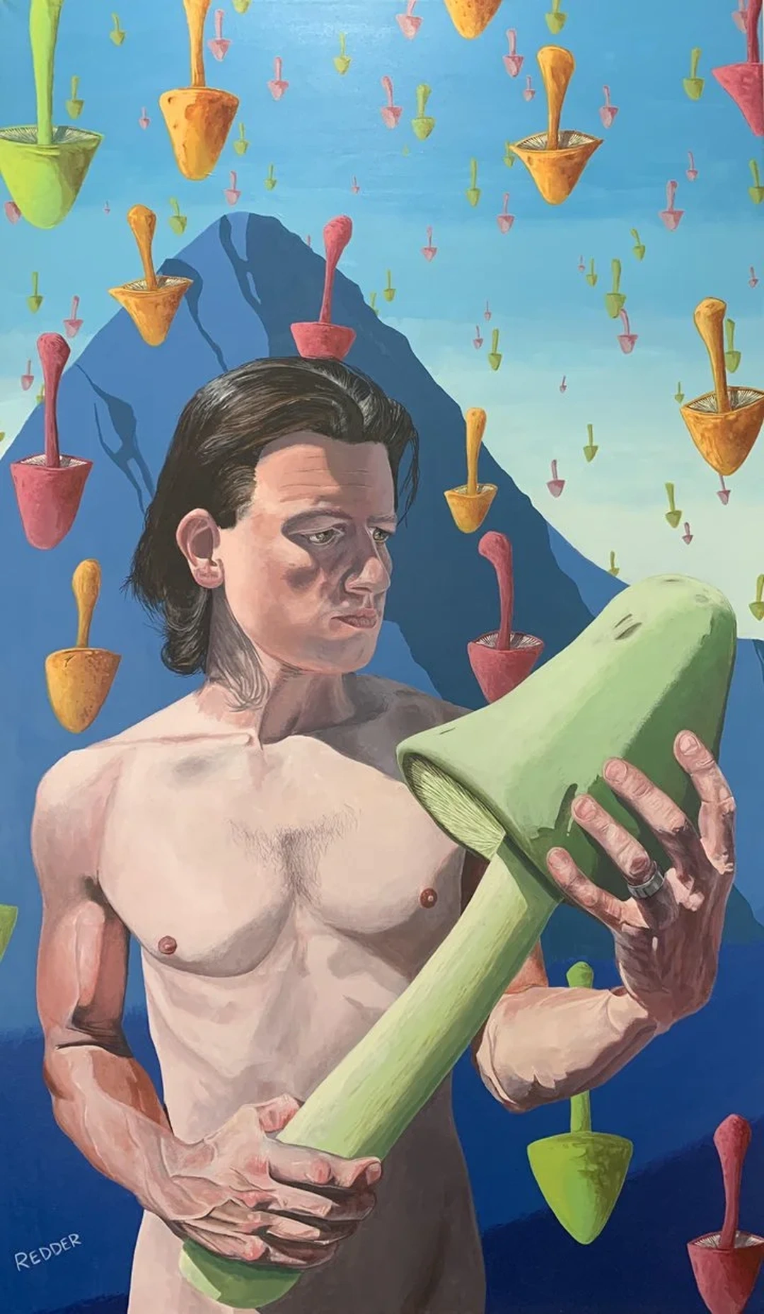 Maxwell Redder, Self-Portrait, from the artist's website.