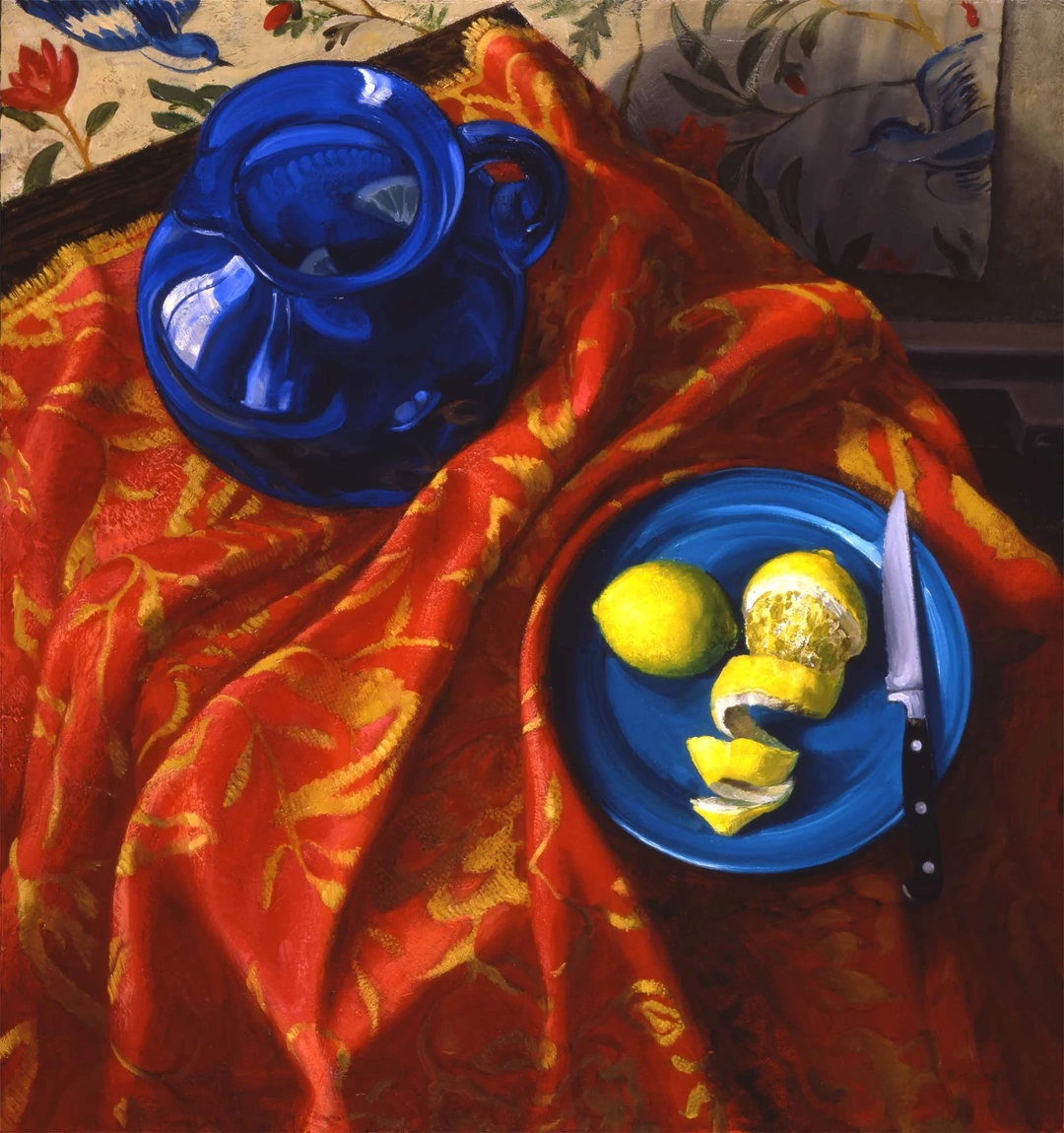 Sheldon Tapley, Spiral, 2005, oil on aluminum laminate panel, 22 x 20 inches.