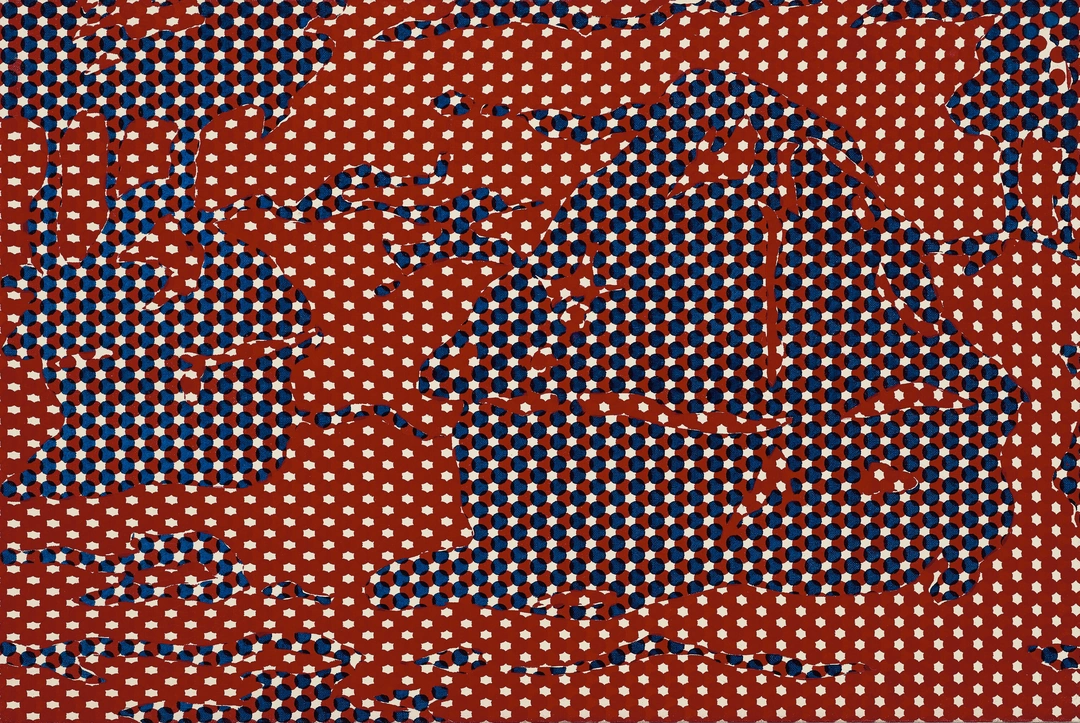 "Haystacks", 1969. Oil and Magna on canvas. 16 x 24 in. © Estate of Roy Lichtenstein. The Ruben Family.