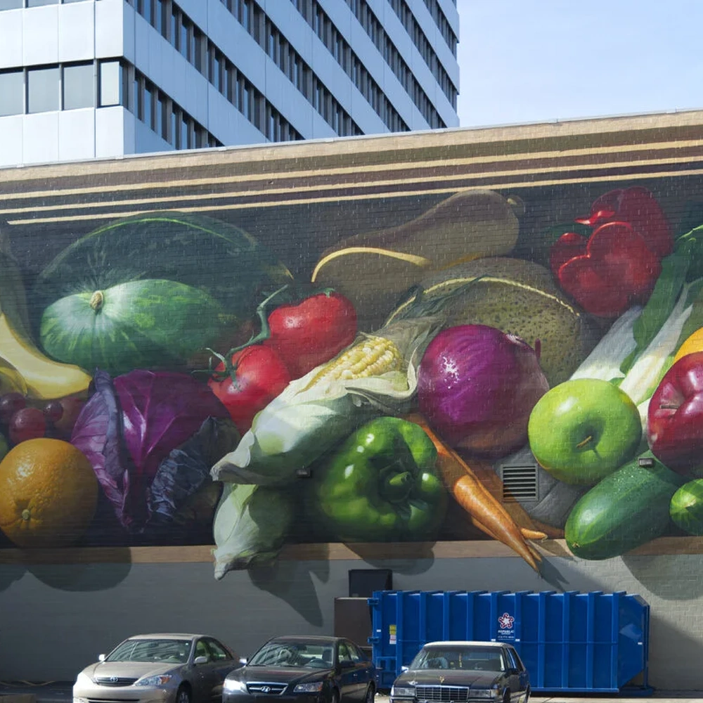 Jonathan Queen, mural for the ArtWorks project at Kroger Headquarters, Cincinnati. Photograph from the artist's portfolio. Related image located during this archive's reconstruction.