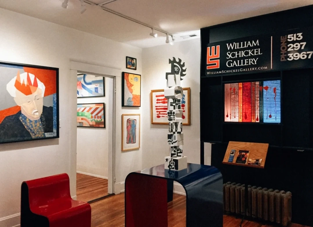 Interior of the William Schickel Gallery in Loveland, Ohio, venue for the Nicholas Pfarr exhibition.