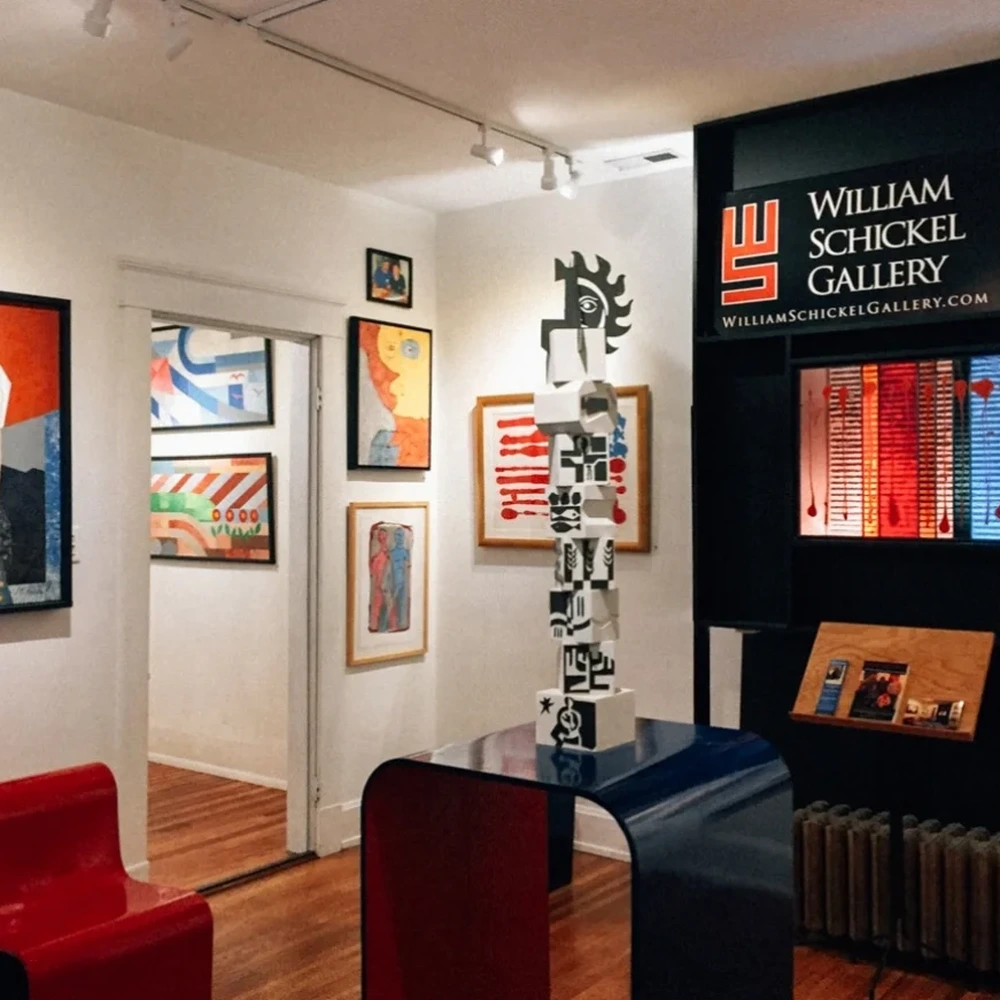 Interior of the William Schickel Gallery in Loveland, Ohio, venue for the Nicholas Pfarr exhibition.