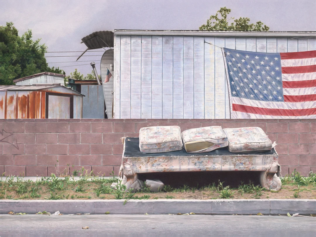 Jeff George, The Home of the Brave, colored pencil, 18 x 24 in., 2012