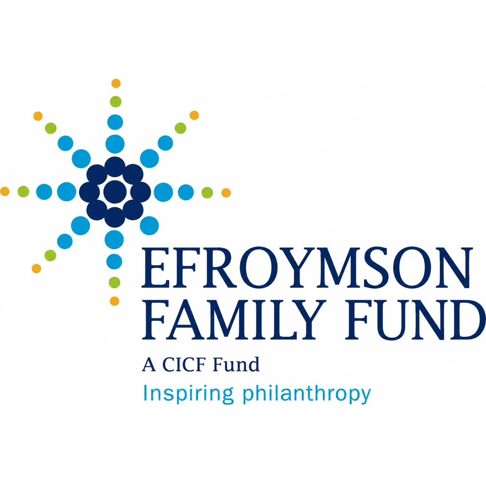 Efroymson Family Fund logo, sponsor of the contemporary arts fellowship. Reconstructed from the 200 x 137 px archive image. (Digitally enhanced. May contain discrepancies from the original artwork.)