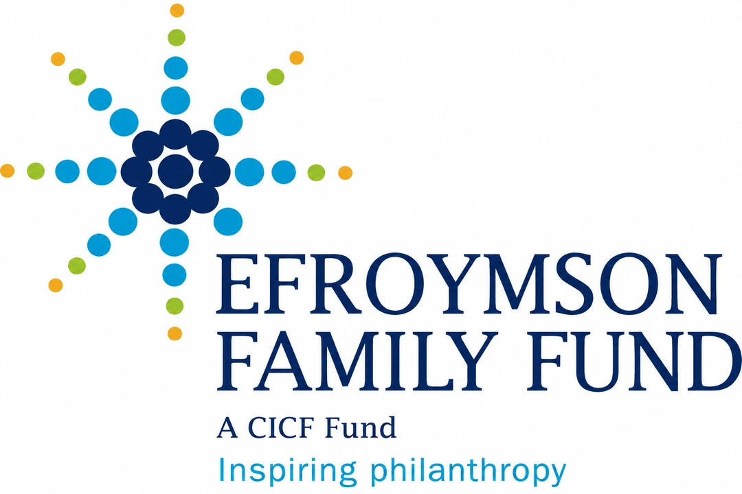 Efroymson Family Fund logo, sponsor of the contemporary arts fellowship. Reconstructed from the 200 x 137 px archive image. (Digitally enhanced. May contain discrepancies from the original artwork.)