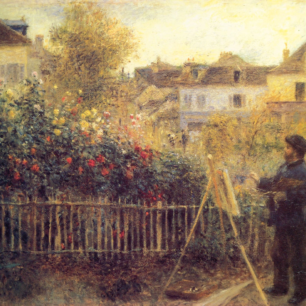 Monet Painting in His Garden at Argenteuil, Pierre-Auguste Renoir, 1873, Wadsworth Atheneum Museum of Art