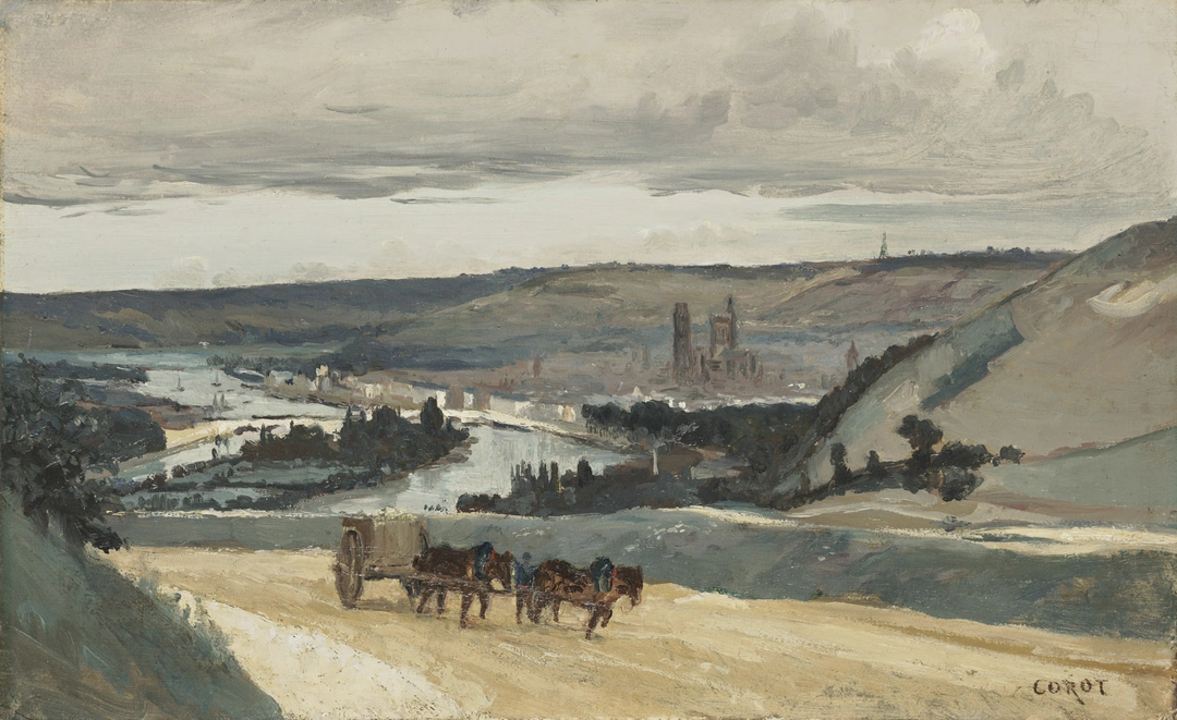 Rouen from the Hill of St. Catherine, Jean Baptiste Camille Corot, 1833, Wadsworth Atheneum Museum of Art