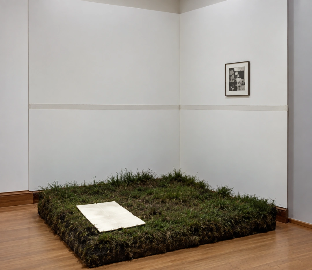 Figure 2, "Tableau Template", Sheida Soleimani, 2012. Installation view. (Digitally enhanced: generatively reconstructed from it.)
