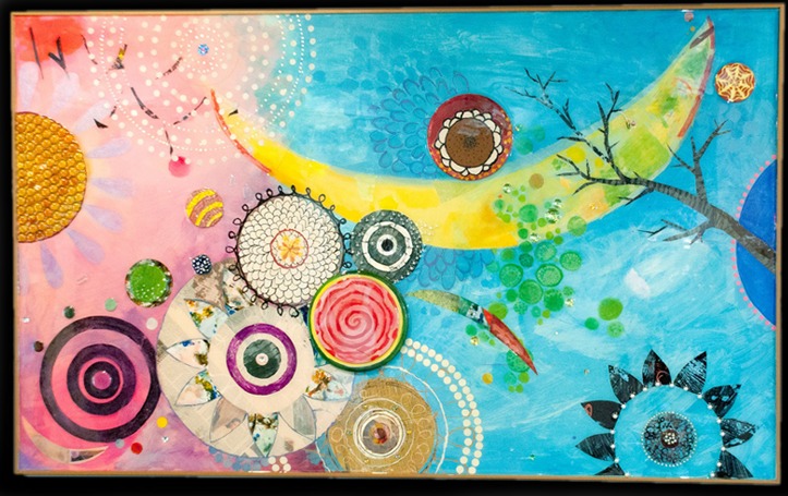 Suzanne Fisher, “Daybreak”, 2010. Mixed media with resin, 36 x 60 in. (Reproduction from the artist's website; not among the images published with the 2012 review.)