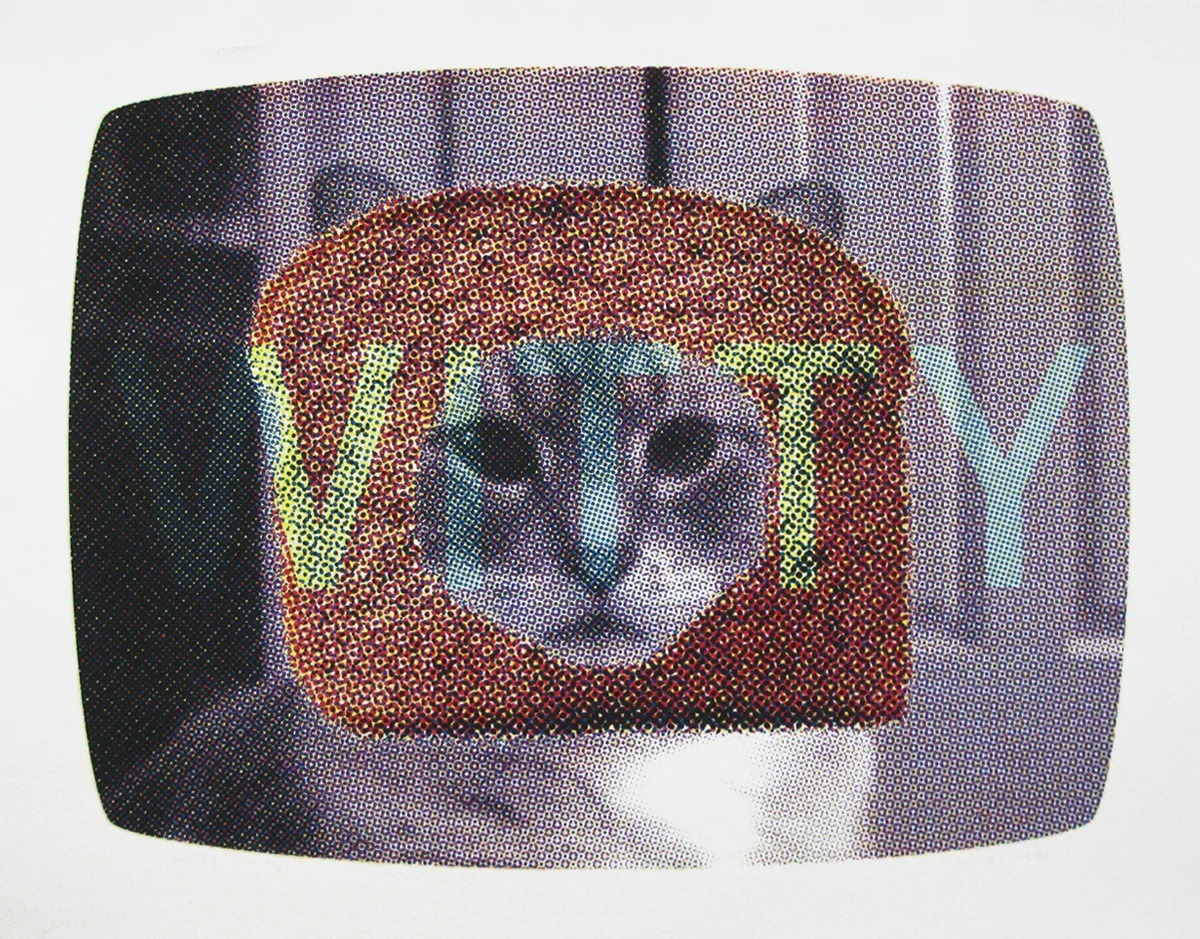 David Wischer, “WITTY”, from the 5 Letter Words series, 2011–2012. Screen print, 22 × 28 in. (Reproduction from the artist's website, davidwischer.com.)