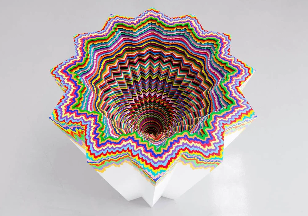 Jen Stark, Cosmic Distortion, 2012; photograph by Brandon Shigeta.
