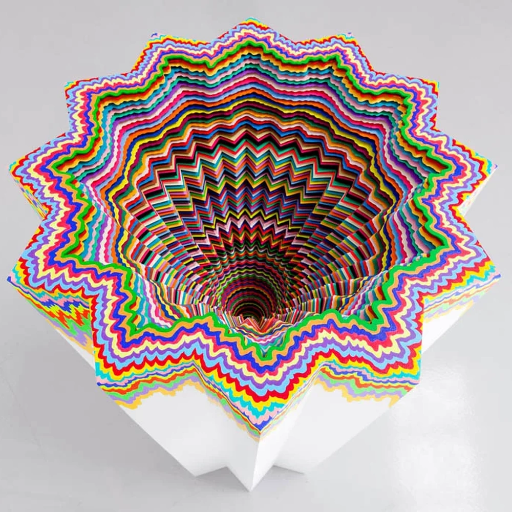 Jen Stark, Cosmic Distortion, 2012; photograph by Brandon Shigeta.