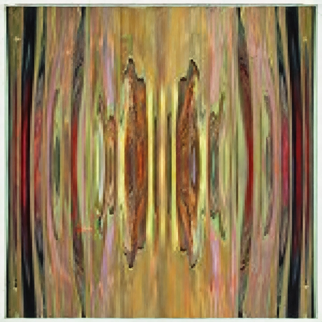 Figure 4: Kimberly Burleigh, - Double Surface #1, 2012, oil on canvas, 22 x 22 inches (Digitally enhanced. May contain discrepancies from the original artwork.)