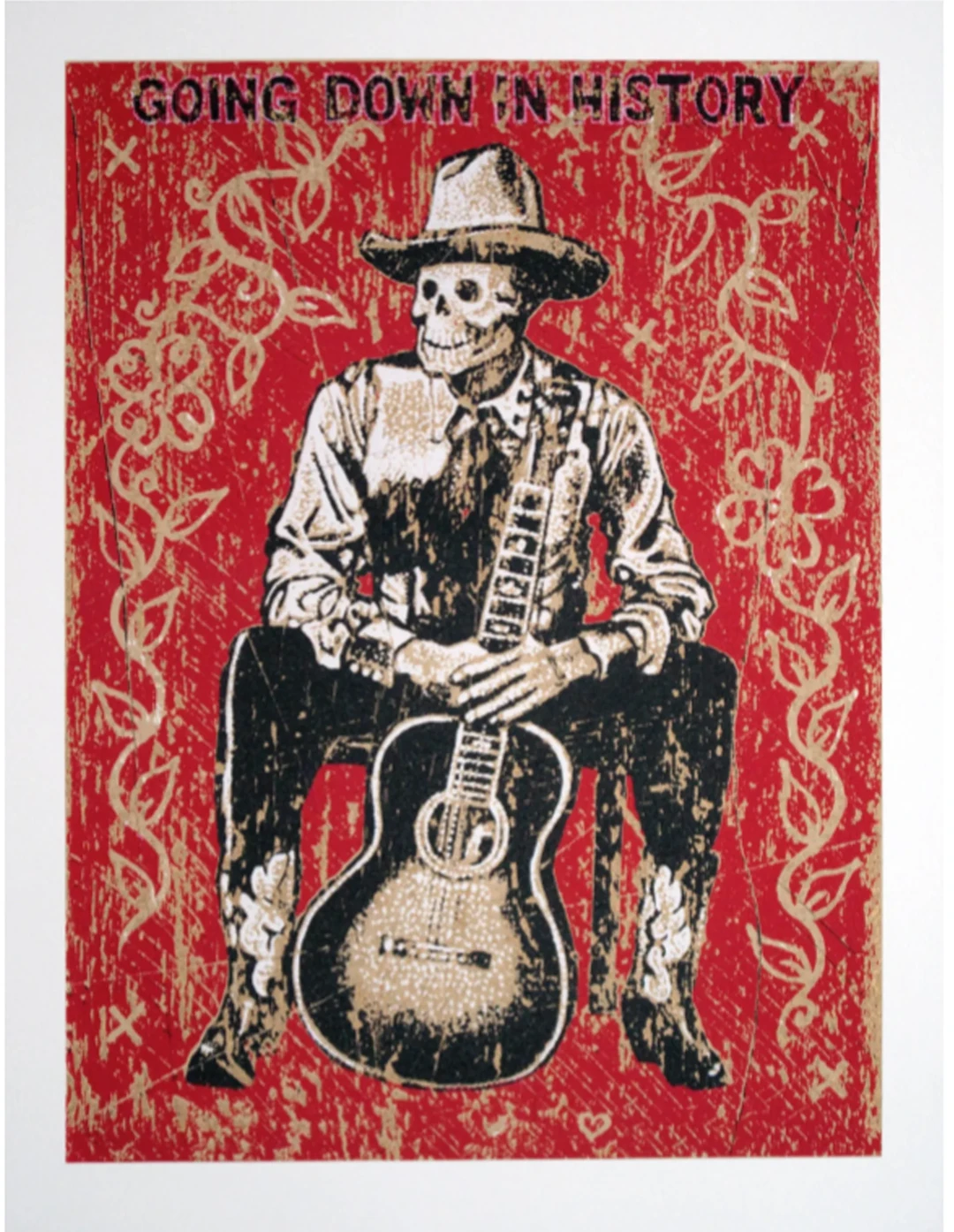Jon Langford, Going Down in History. Exhibited in Jon Langford: Transmissions: Art and Words, Clay Street Press, 2012. Image from Clay Street Press. (Related image located during this archive's reconstruction.)