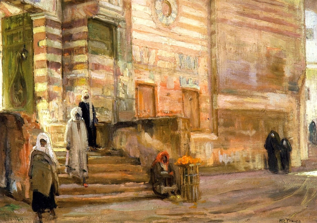 A Mosque in Cairo, 1897 Oil on canvas, 9 1⁄2 x 13 in. William M. Lewis, Jr. and Carol Sutton Lewis Photo: Joshua Nefsky