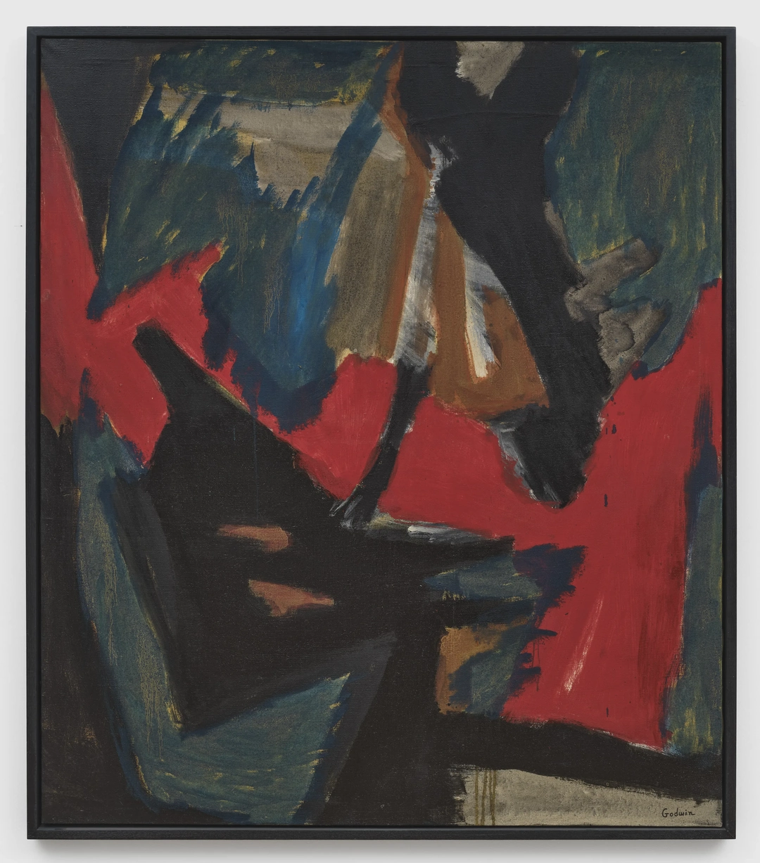 Red Lightening, 1966 Oil on canvas, 60 x 52 inches. Image from Pippy Houldsworth Gallery.