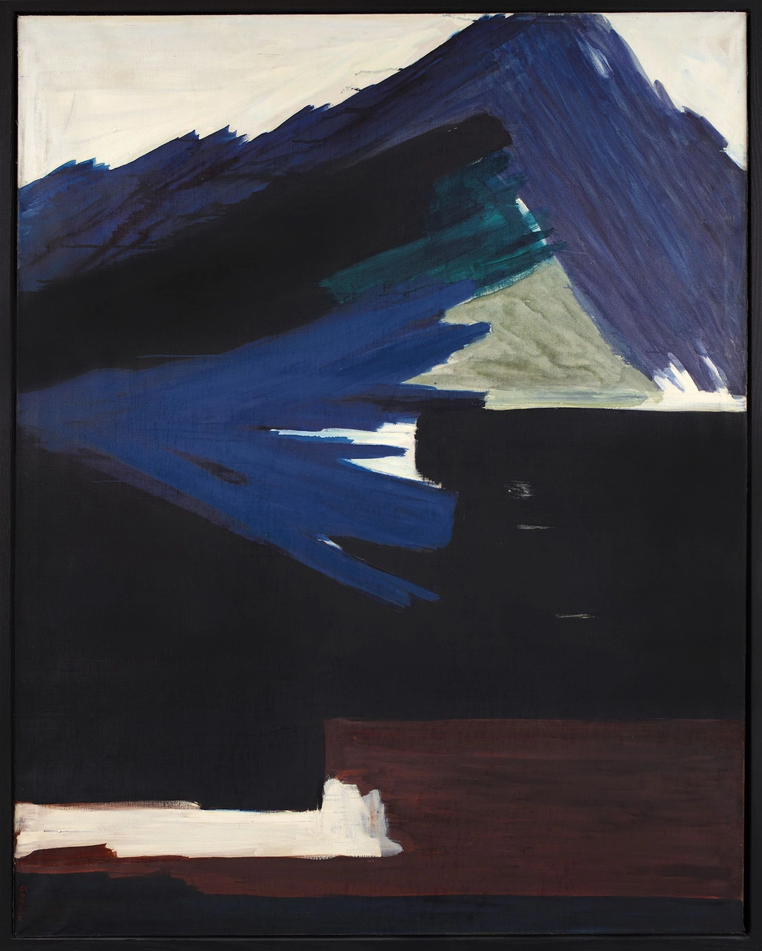 Purple Mountain, 1957 Oil on canvas, 63 x 50 inches. Image from Berry Campbell Gallery.