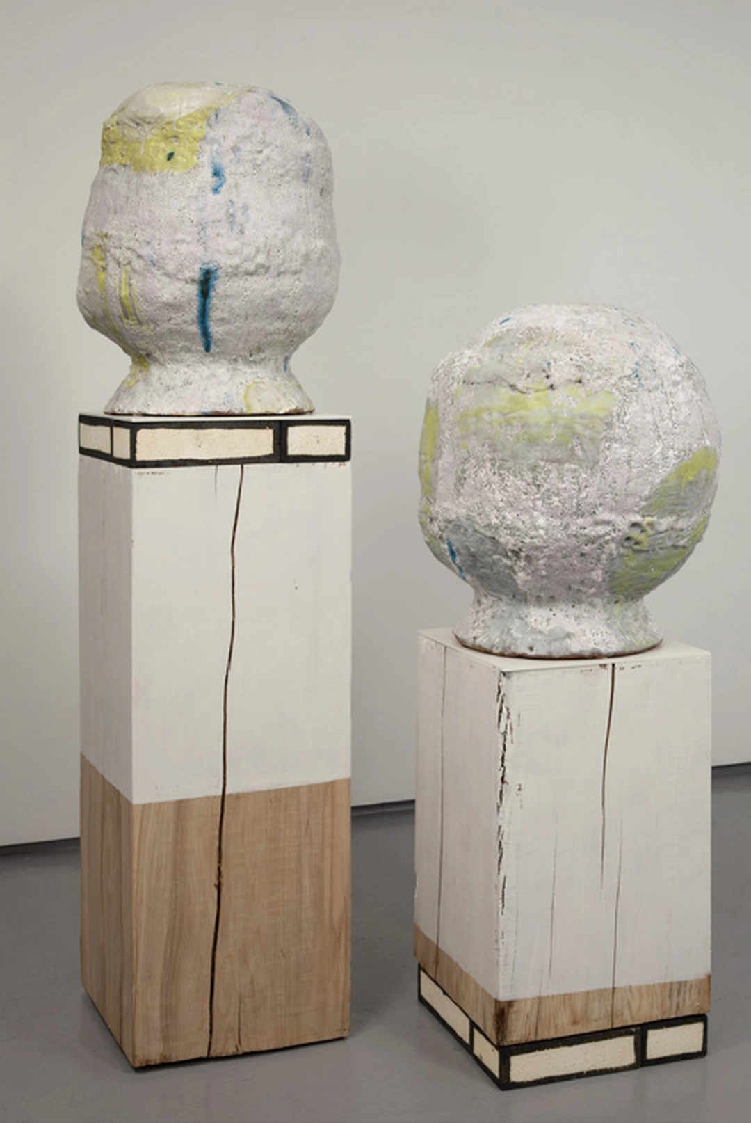 Who and Who and How and More, 2012. Glazed ceramic, glazed kiln bricks, and wood; 57.5 x 26 x 36 inches, overall. Photograph by Alan Wiener. Collection of Ellen and Fred Elsas. (Lanczos enlargement only.)