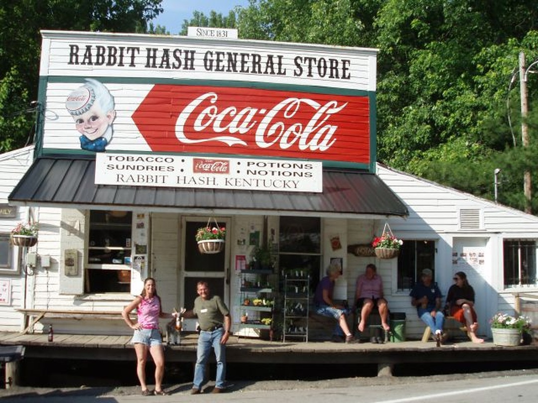 The Rabbit Hash General Store, Kentucky, in May 2006 — the 1831 building before the 2016 fire. Photograph by Stuart Ferguson, public domain, via Wikimedia Commons. (Related image located during this archive's reconstruction.)