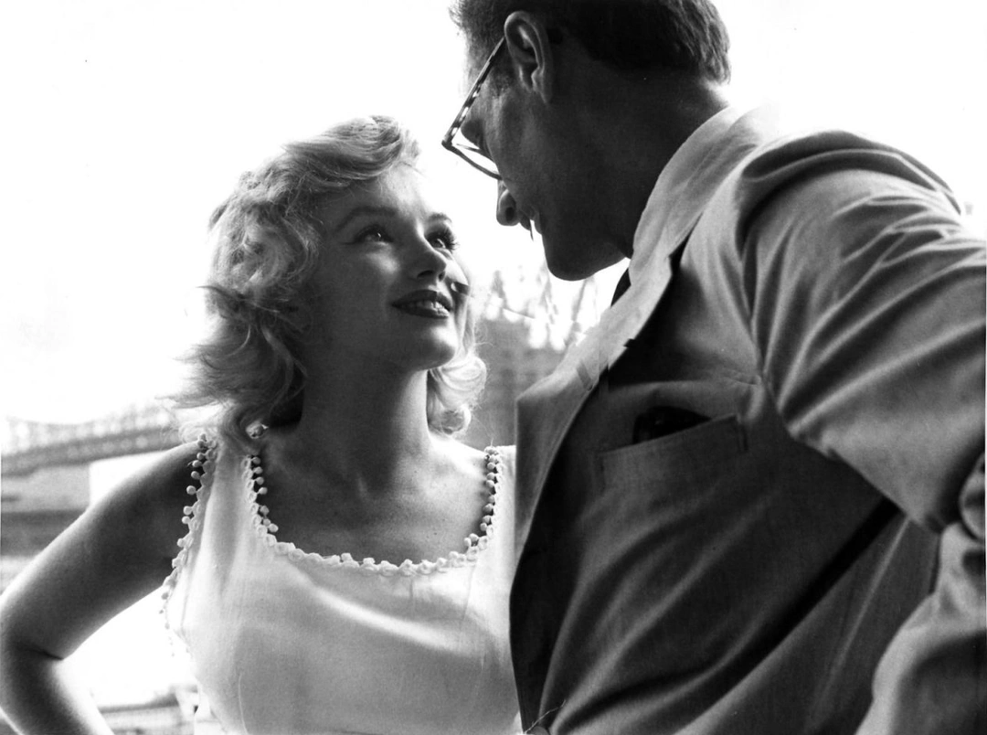 Marilyn Monroe and Arthur Miller. Photograph by Sam Shaw.