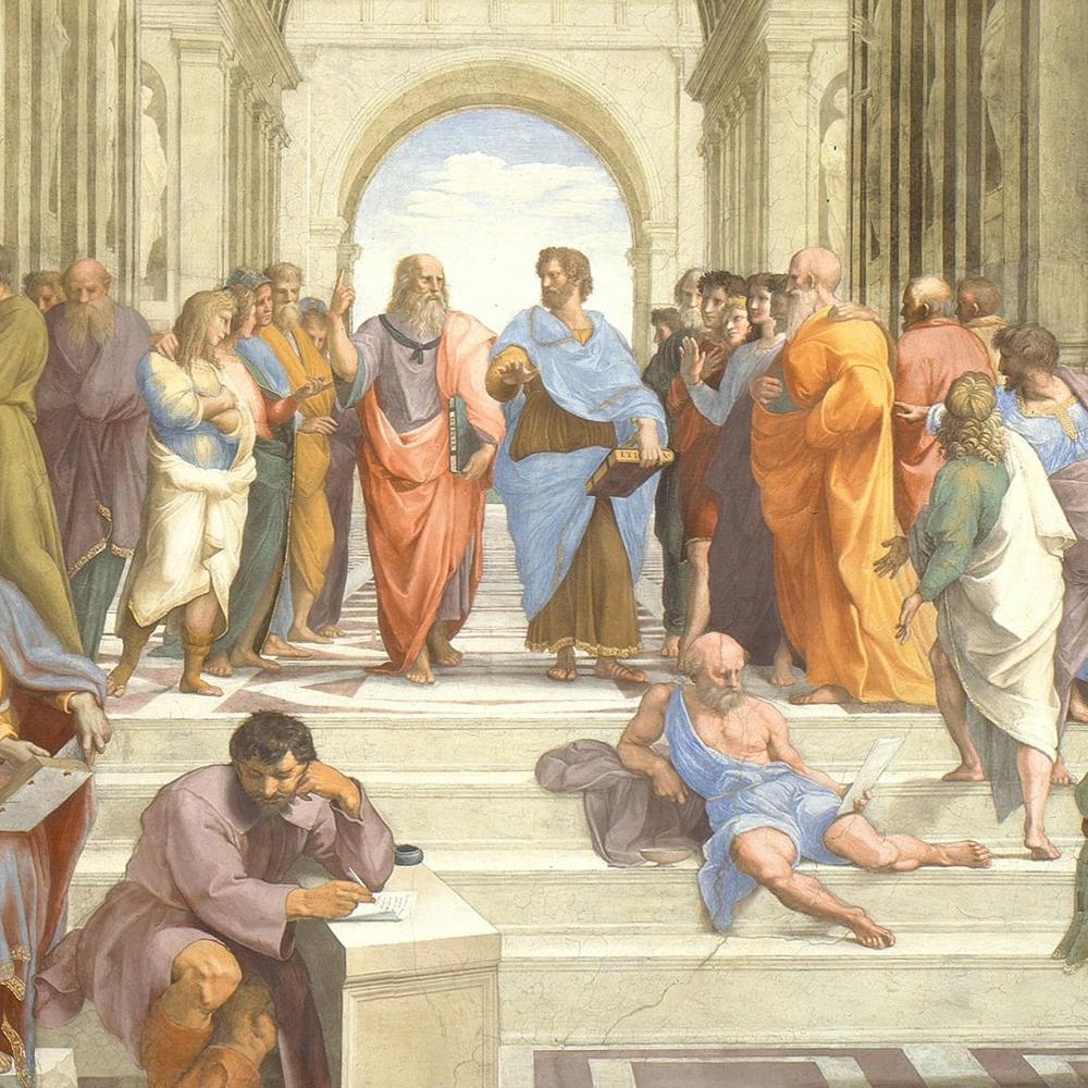 Raphael, The School of Athens, 1511, fresco, Vatican Museums. Image from Wikimedia Commons. (Related image located during this archive's reconstruction.)