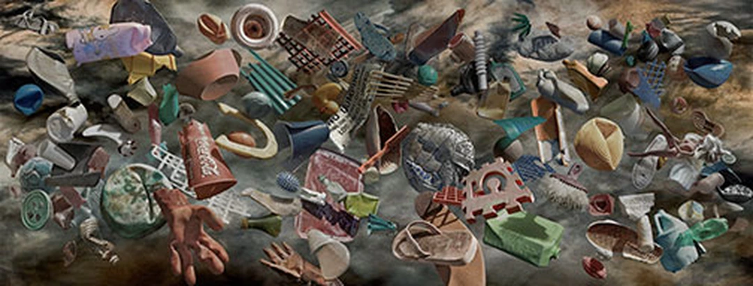 Lowell Nickel, Flotsam Clusters, 2012. First place winning work of the LACDA 2012 International Juried Competition, exhibited in the solo exhibition Nothing New at the Los Angeles Center for Digital Art (October 11–November 3, 2012). Image published by LACDA. (Related image located during this archive's reconstruction.)