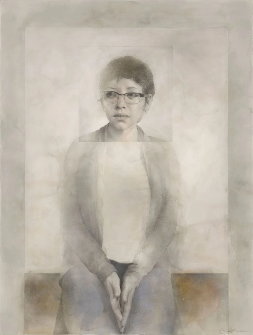 Tamie Beldue, Fiction, 2012, graphite, watercolor and encaustic drawing, semi-finalist for the 3rd Annual Manifest Prize