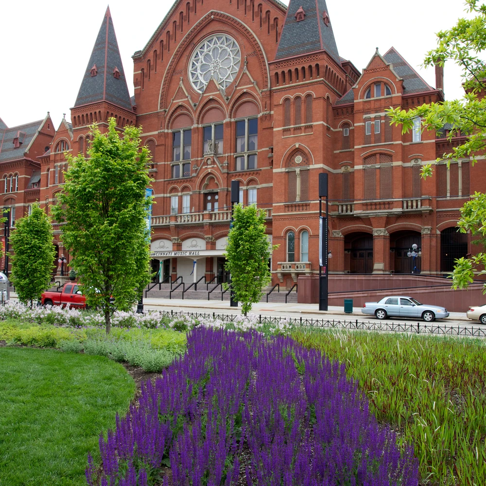 Washington Park and Cincinnati Music Hall in Over-the-Rhine, Cincinnati