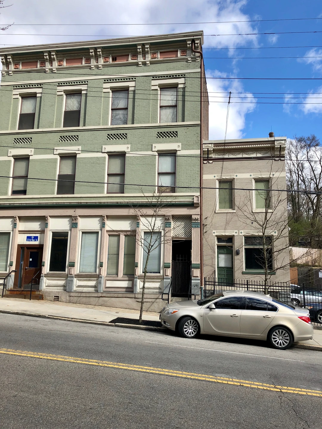 Historic streetscape of Vine Street in Over-the-Rhine, Cincinnati