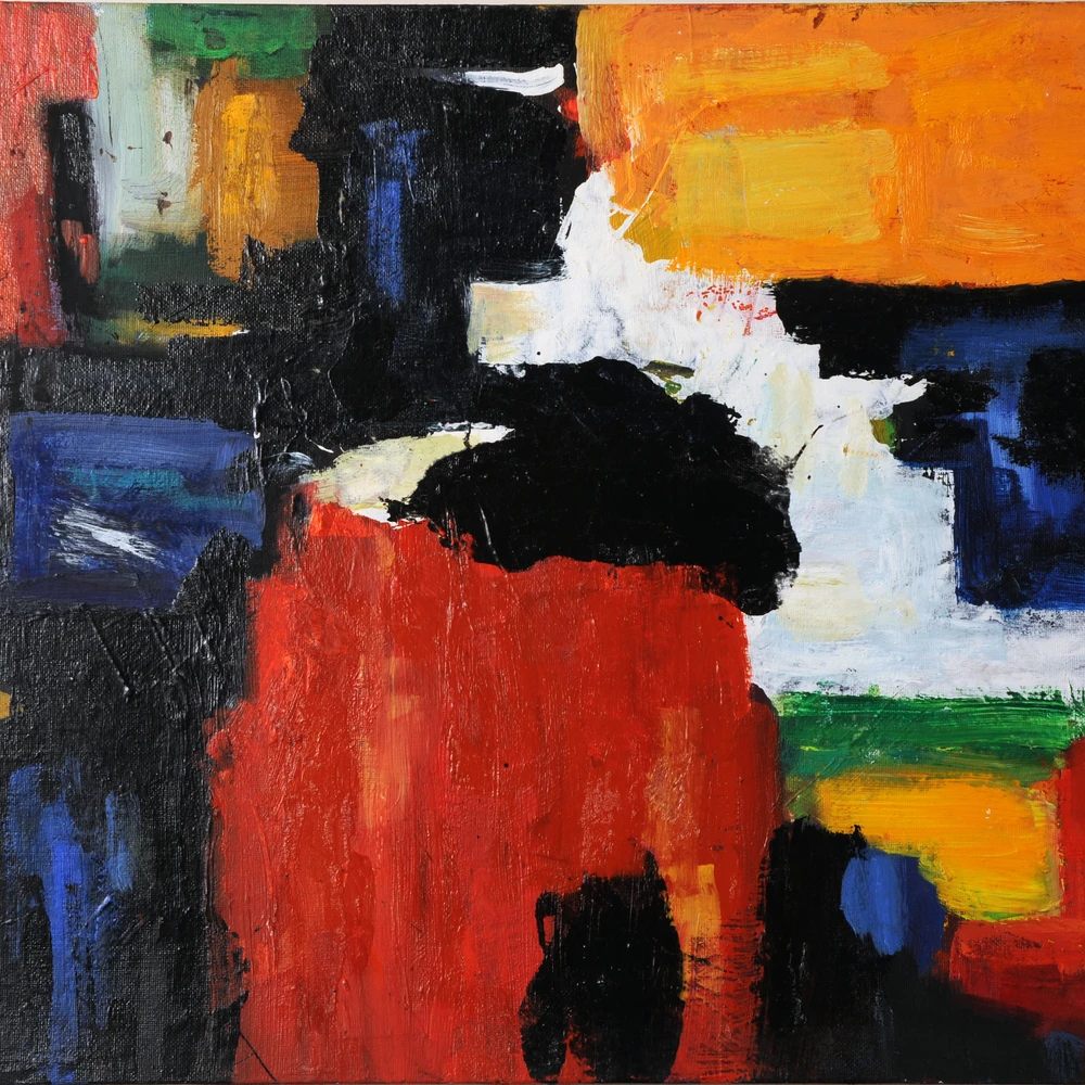 Detail of an abstract painting by Gloria Torrice.