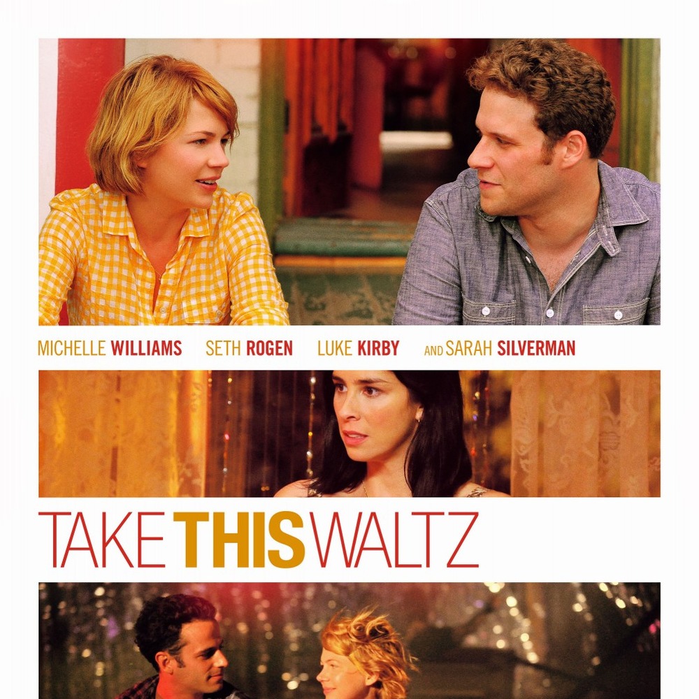 Detail of the Take This Waltz poster, Michelle Williams and Seth Rogen.