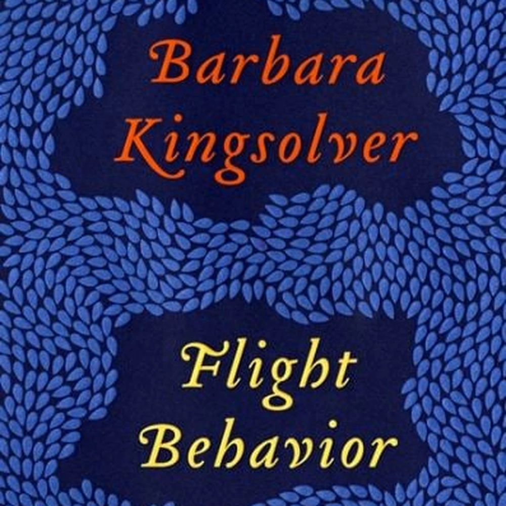 Detail of the cover of Flight Behavior by Barbara Kingsolver, Harper, 2012.