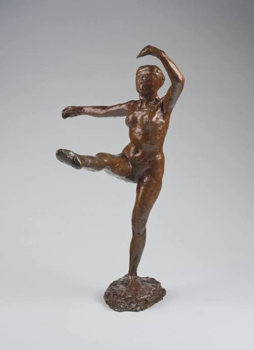 Edgar Degas, Fourth Position Front, on the Left Leg, ca. 1883-1888, bronze. Cincinnati Art Museum, Gift of Mr. and Mrs. John J. Emery, accession no. 1949.145. Image from the Cincinnati Art Museum.