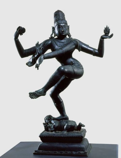 Processional image of Shiva Nataraja, the Lord of Dance, India, ca. 1900-1940, bronze. Cincinnati Art Museum, Gift of George Warrington in memory of Elsie Holmes Warrington, accession no. 1940.1079. Image from the Cincinnati Art Museum.