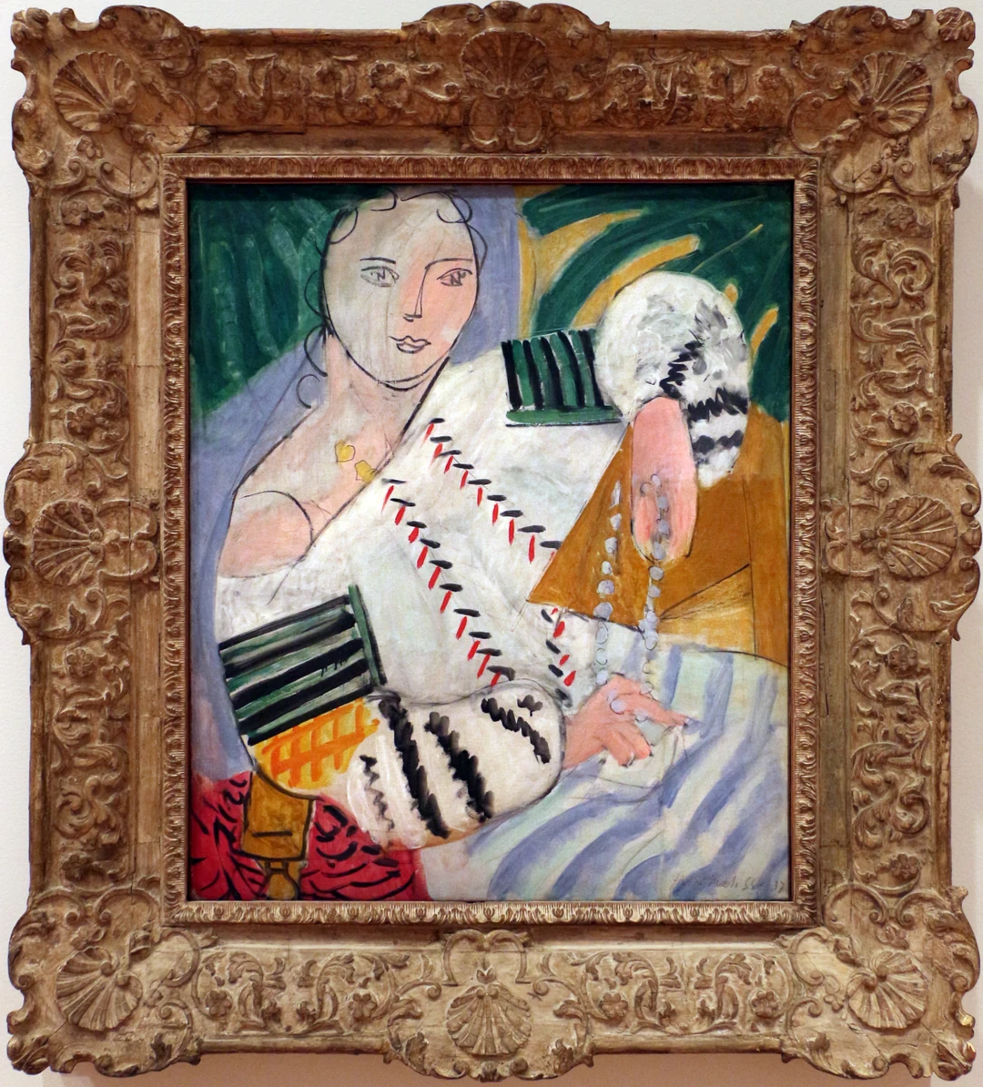 Henri Matisse, Romanian Blouse, 1937, oil on canvas. Cincinnati Art Museum, Bequest of Mary E. Johnston, accession no. 1967.1427. Photo by Sailko, CC BY-SA 4.0, via Wikimedia Commons.