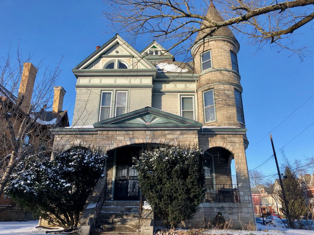 A historic Victorian house on Ludlow Avenue in Clifton, Cincinnati, Ohio.