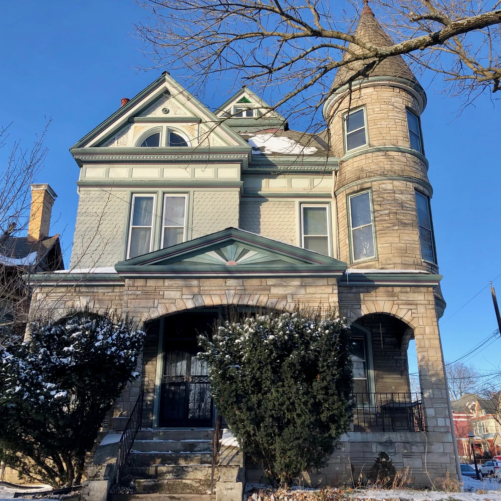 A historic Victorian house on Ludlow Avenue in Clifton, Cincinnati, Ohio.