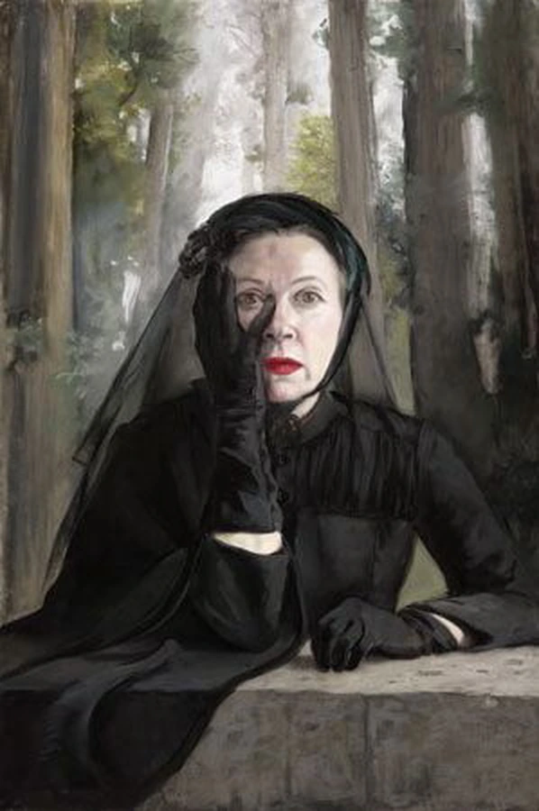 Gaela Erwin, Self-Portrait as a Widow, pastel on paper, 2007.