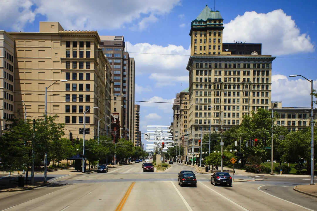 Main Street today, same vantage point as the 1913 flood photograph. Photograph by Andy Snow. Image from the artist's website.