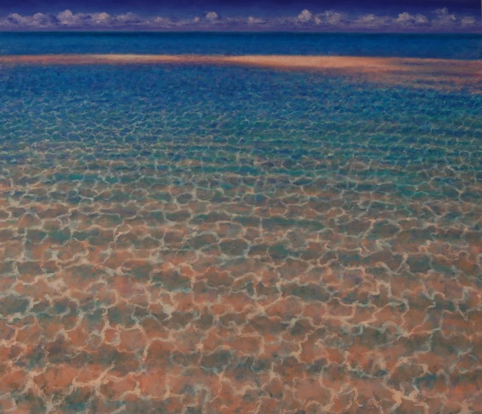 Sandbar #12, 36X42 2013. Painting by Rick Bennett.