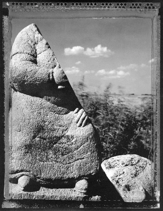 Elaine Ling, Half Man Stone, 2004, archival silver gelatin print, 20” x 24”. Courtesy Iris BookCafe and Gallery.