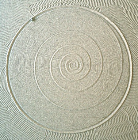 Jean-Pierre Hebert Sand Installation: Ryo-Anji 2011 Collaborators: David Bothman, Victor diNovi Mixed media installation 45 x 45 x 9 inches