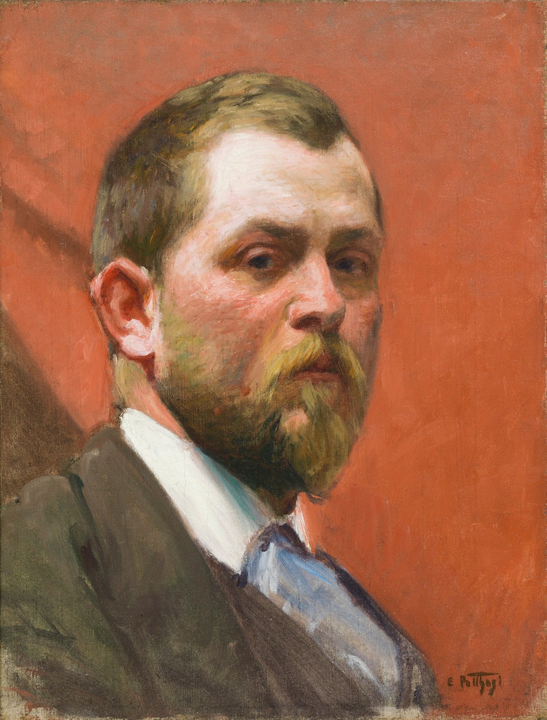 Edward Henry Potthast (1857–1927), Self-Portrait, ca. 1890, oil on canvas, 17 x 13 in. (43.2 x 33 cm), Cincinnati Art Museum, Gift of Herbert A. Middendorff, 2002.60